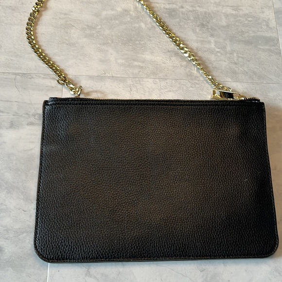 Ann Taylor   Mini iPad bag  stunning business case   genuine leather  black/gold - Picture 10 of 15